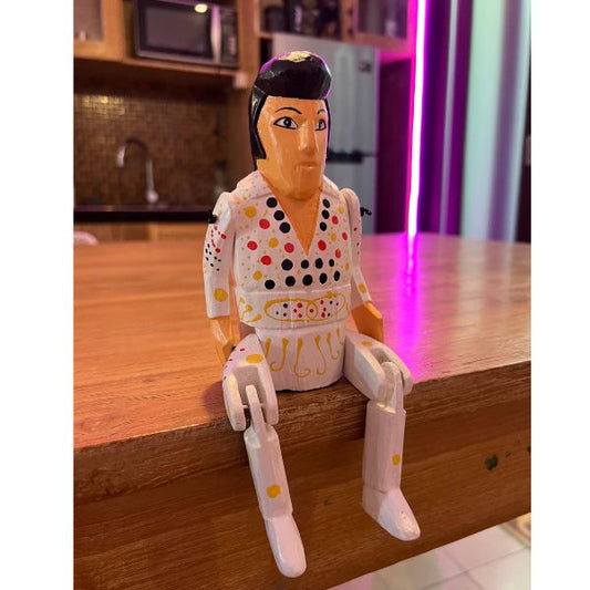Elvis Presley Wooden Doll Toy Figurine Rock Wood Handmade