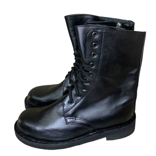 Vintage Zipper Leather Boots 42