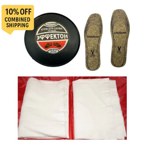 Soviet Portyanki Foot Wraps Cream Universal Insoles BANDLE