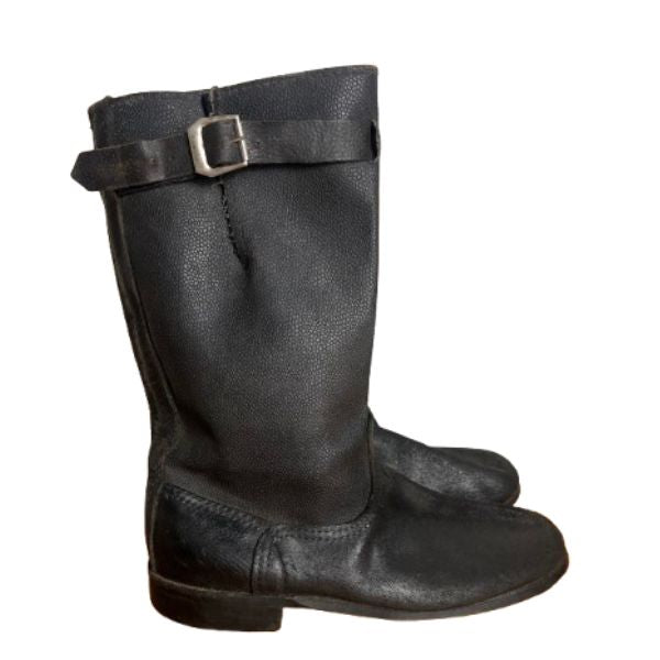 Soviet 1960s Soldier Kirza Boots 41 Belts