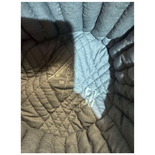 Close-up detail of original Soviet ushanka Russian fur winter hat