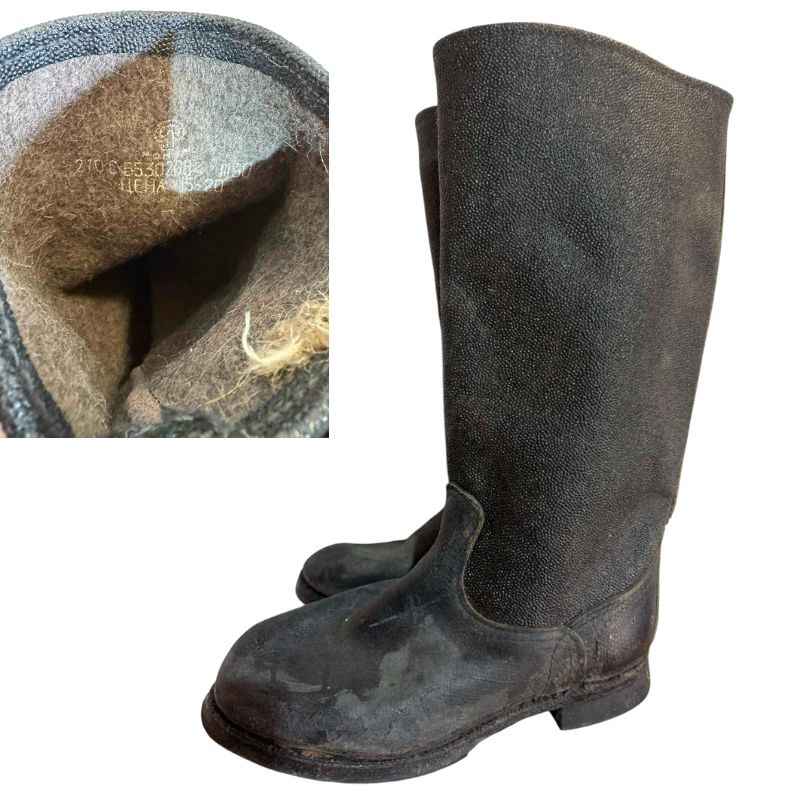 Original Soviet Winter Kirza Boots Sapogi with Felt Lining USSR