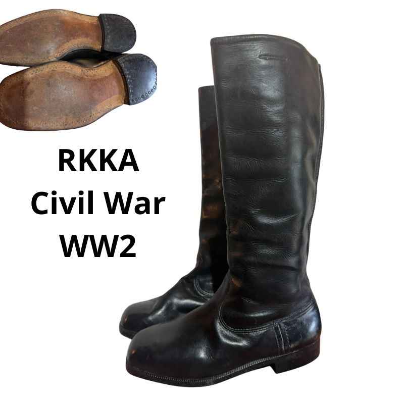 Original Soviet RKKA Boots | Civil War & WW2 Leather Boots