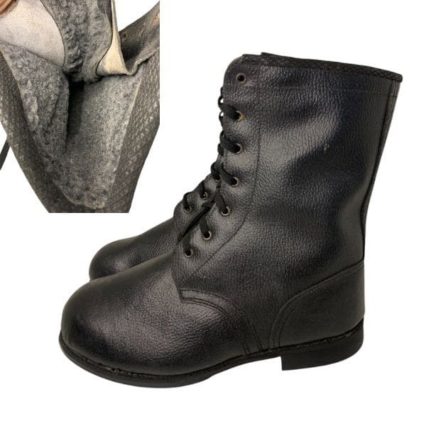 Soviet Winter M88 Kirza Boots 47 - Afghan Combat Boots USSR Fur