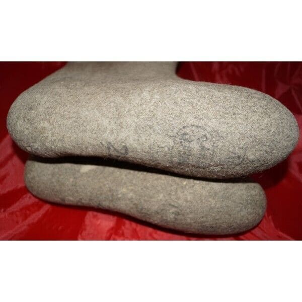 Traditional Russian valenki felt boots for cold weather