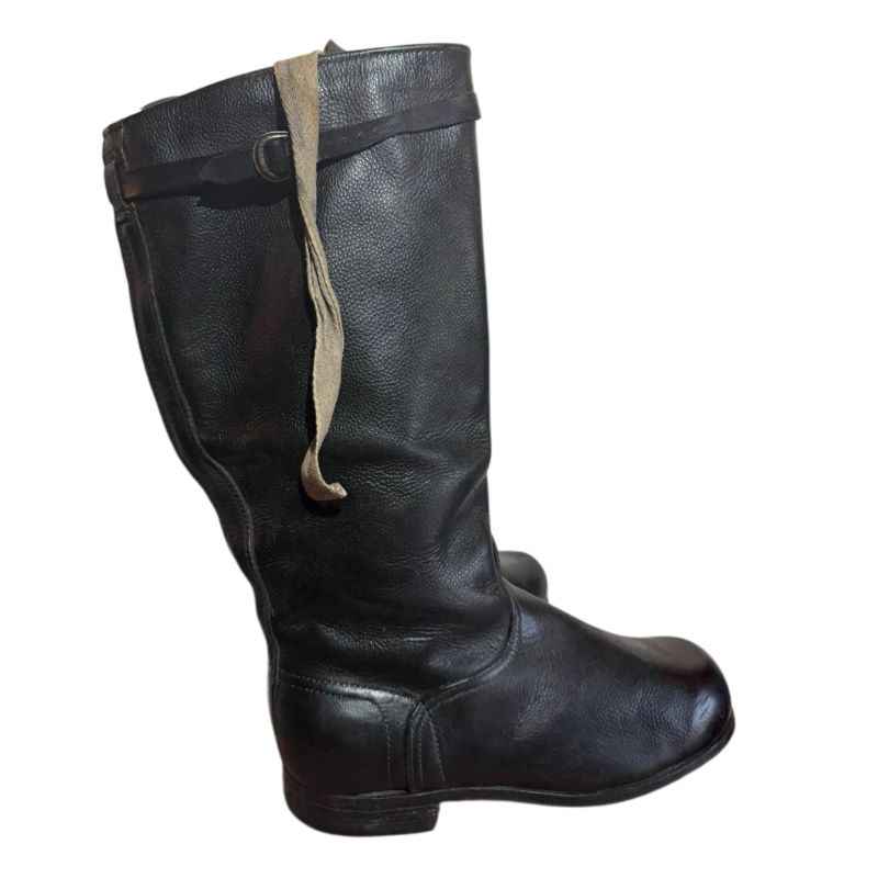 Original Soviet Air Force winter yuft boots with top strap and buckle