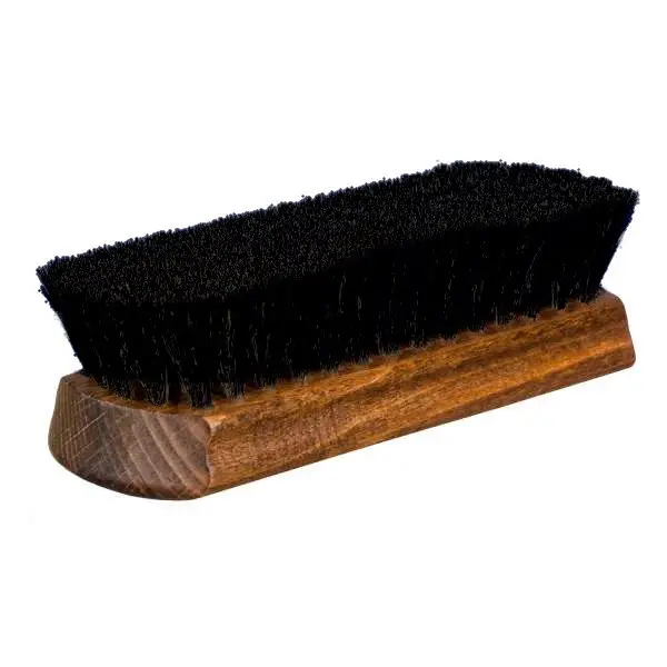 Handmade Brush Cleaning Polishing 100% Horsehair and 100% Lacquered Dark Wood