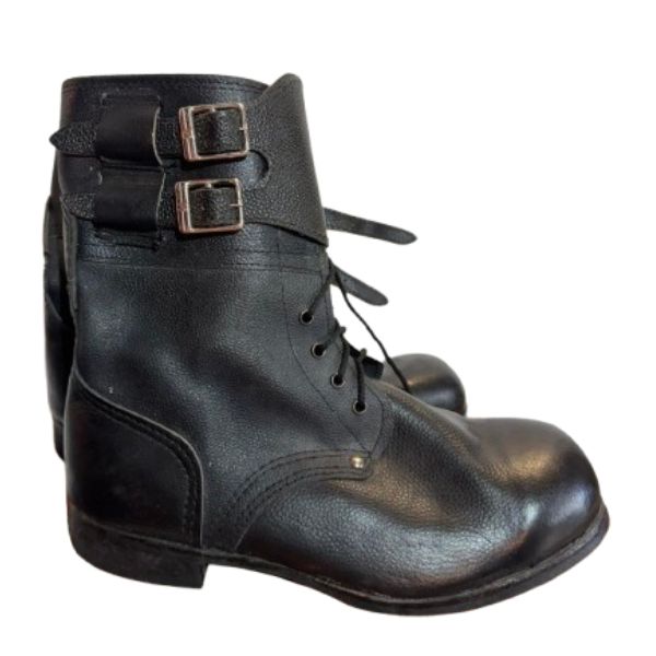 Rare Vintage Leather Boots with Belts 44–46