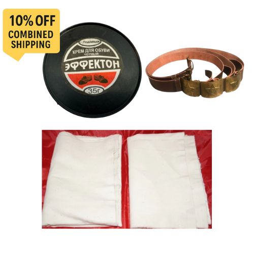 Soviet Soldier Belt Cream Foot Wraps Portyanki BANDLE