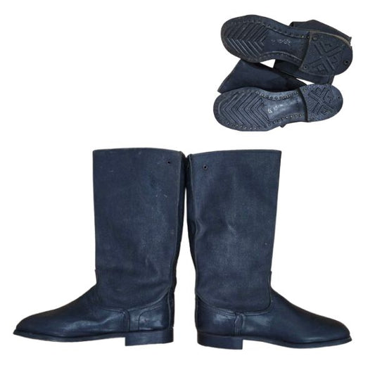 Vintage Soviet Stalin Soles Soldier Kirza Boots 43