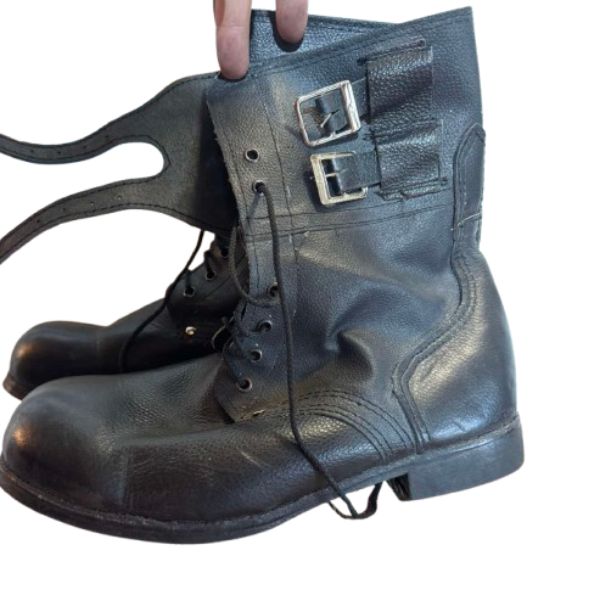 Rare Vintage Leather Boots with Belts 44–46