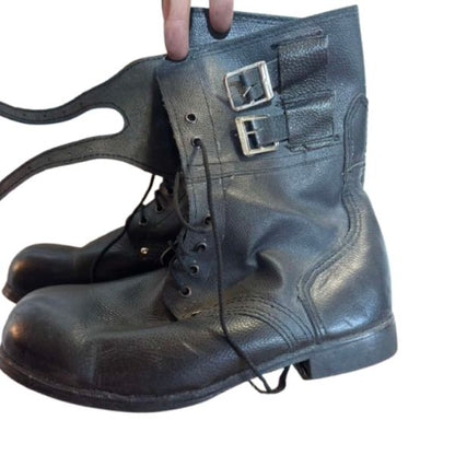 Rare Vintage Leather Boots with Belts 44–46