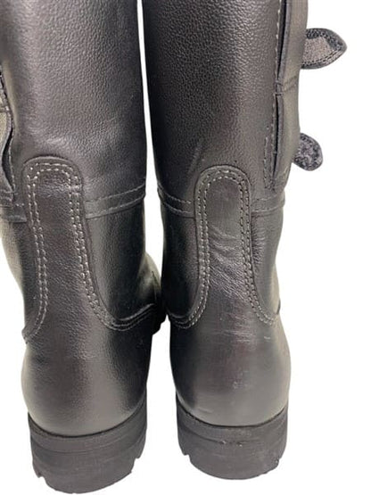 Czechoslovakia combat boots back view heel leather military boots vintage army footwear