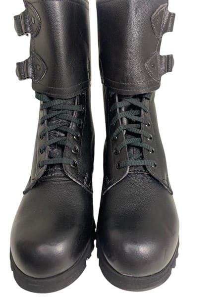 Czechoslovakia combat boots front view lace up military leather boots vintage Cold War