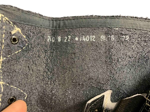 Czechoslovakia boots leather stamp inside vintage military boots original marking Cold War era