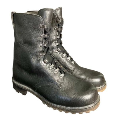 Vintage German Bundeswehr combat boots side view classic army leather design