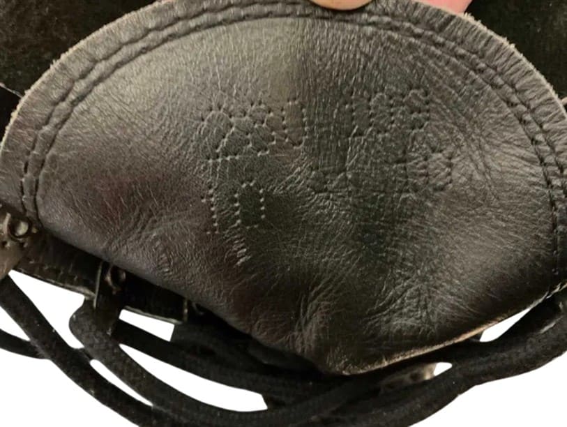 Bundeswehr combat boots tongue detail original German army stamp