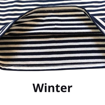 Navy telnyashka winter version triple knit 500 gsm thick striped shirt