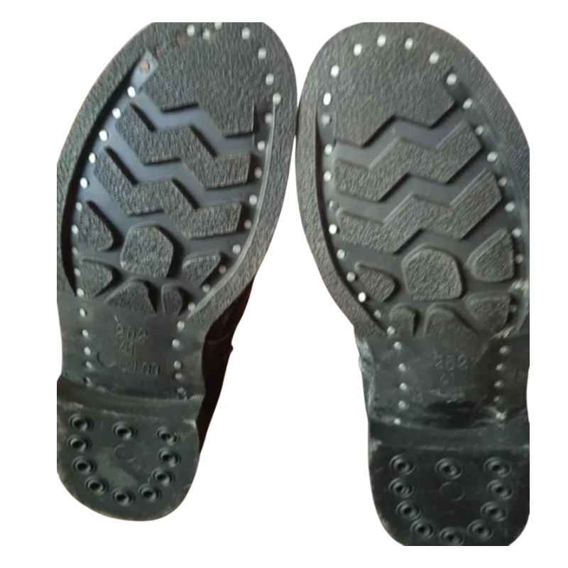 Heavy-duty rubber sole of original Soviet M88 Afghan combat boots with durable military tread.