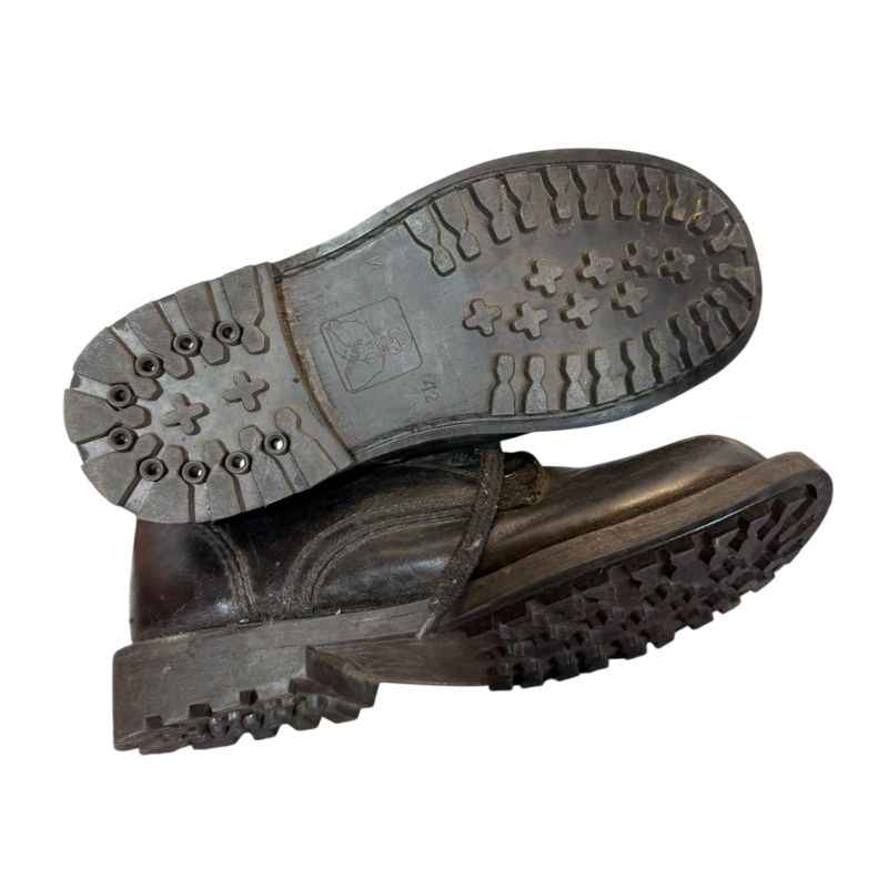 Spetsnaz leather military boots with rugged combat soles