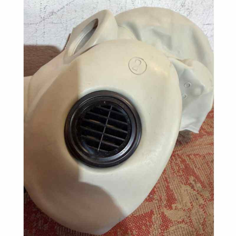 Soviet PBF Hamster gas mask side view showing internal filter compartment