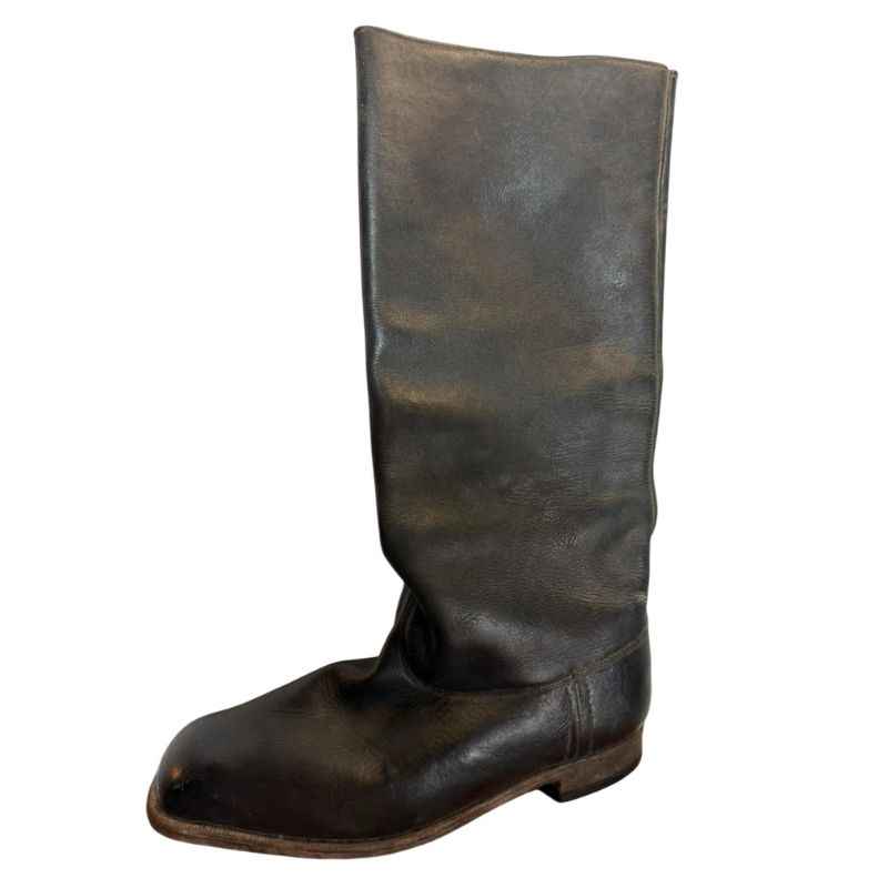 Original RKKA Civil War WW2 leather boots size 43 side view