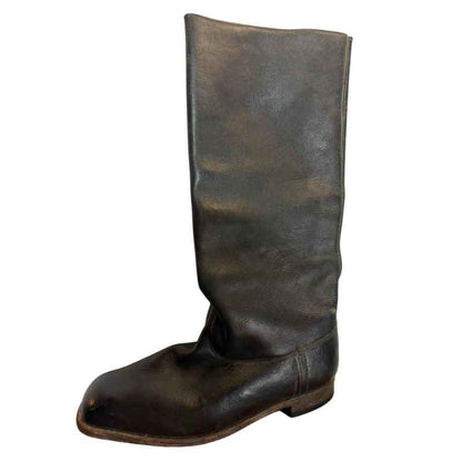 Original RKKA Civil War WW2 leather boots size 43 side view