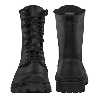 Back view of Russian army combat boots inspired by military surplus footwear