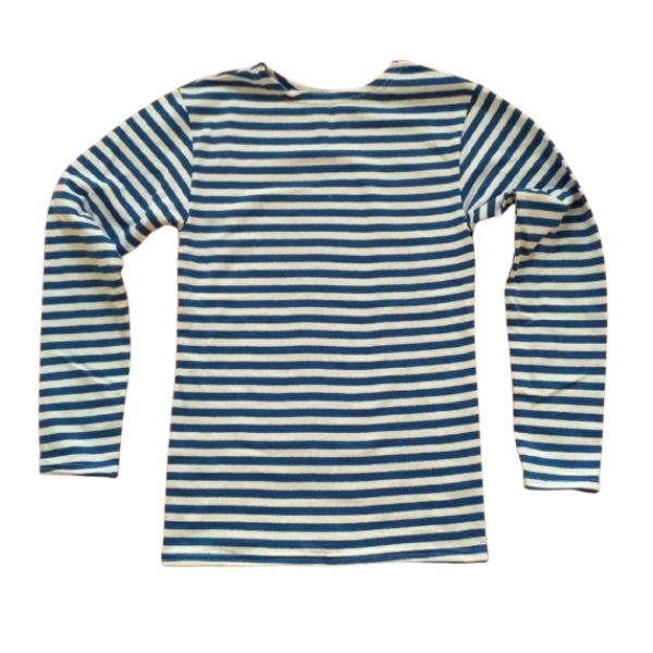 Soviet VDV telnyashka striped shirt front view blue white airborne uniform