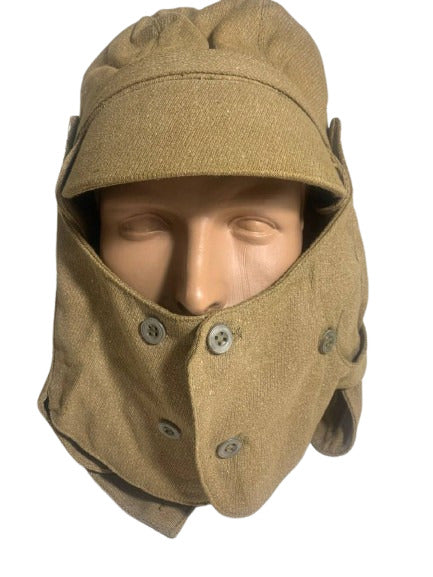 Soviet Afghanka cap with face cover winter mode USSR military hat Afghanistan war