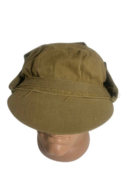 Top view of Soviet Afghanka cap M88 USSR military visor hat Afghanistan uniform
