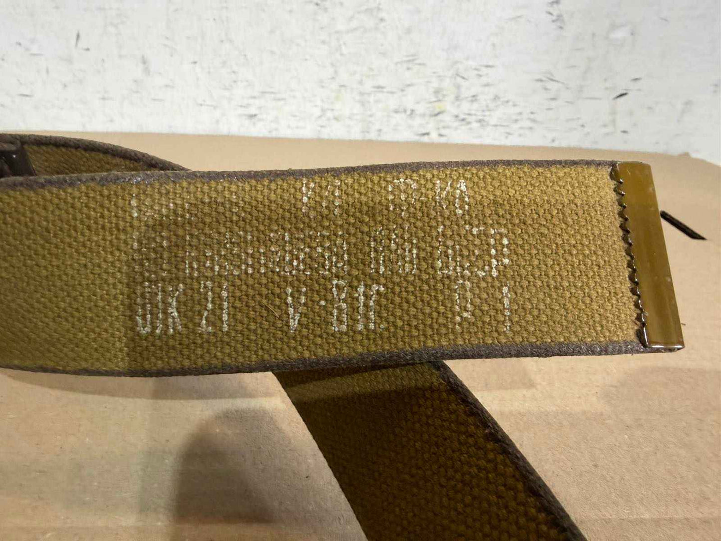 Soviet Army belt factory markings from the Cold War and Afghan War period