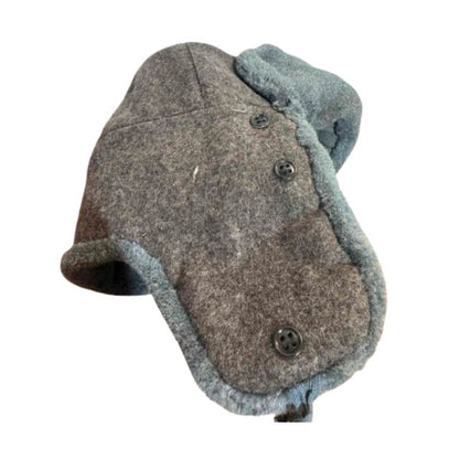 Soviet army ushanka with real fur ear flaps winter military hat
