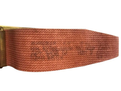Close up of Soviet belt fabric detail Afghan Cold War military uniform gear
