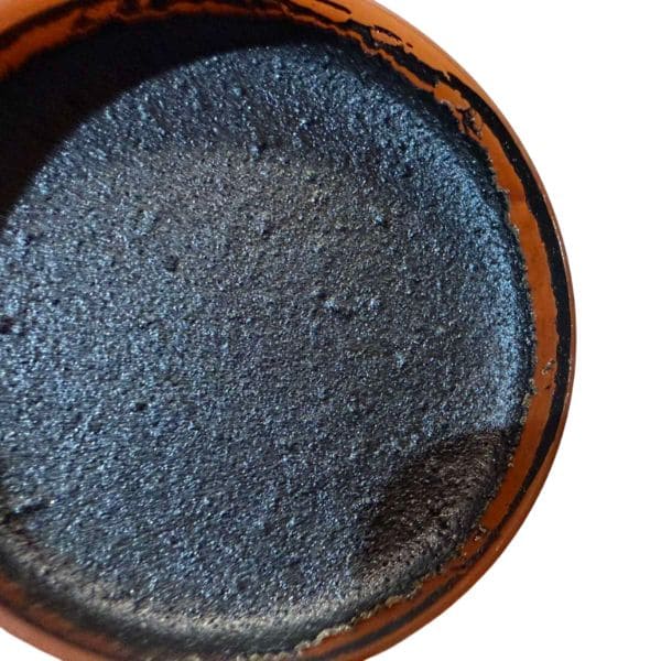 Opened Soviet boot polish container, unused Afghan War military warehouse find