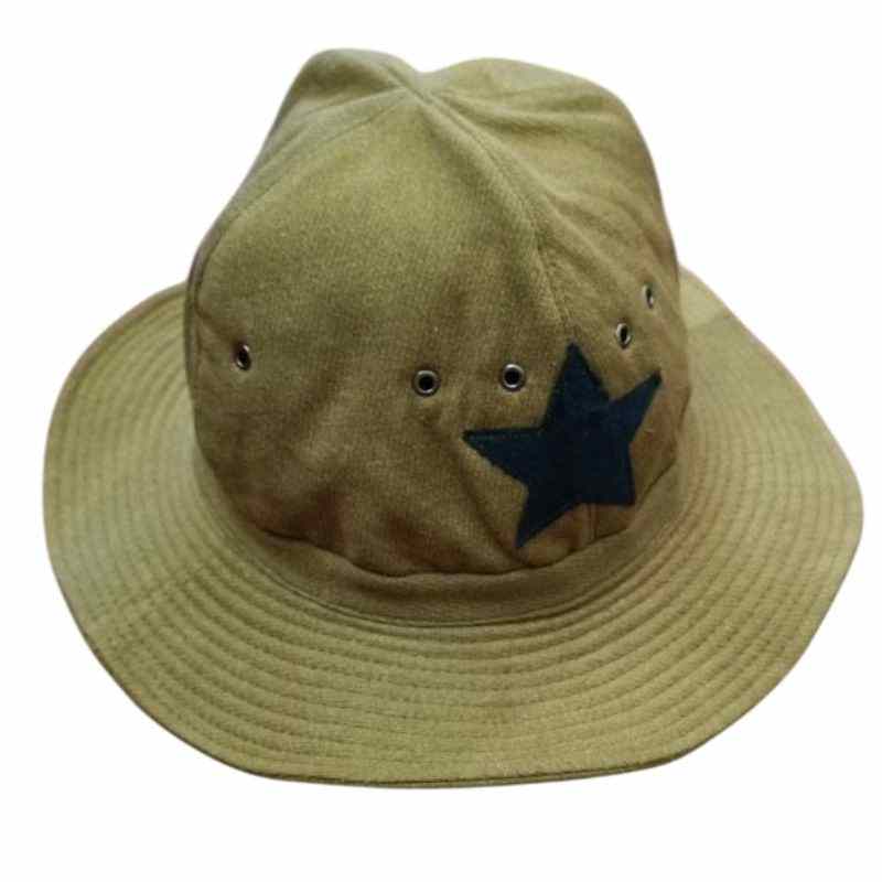 Soviet Border Guard M1938 Panama Hat front view with blue star
