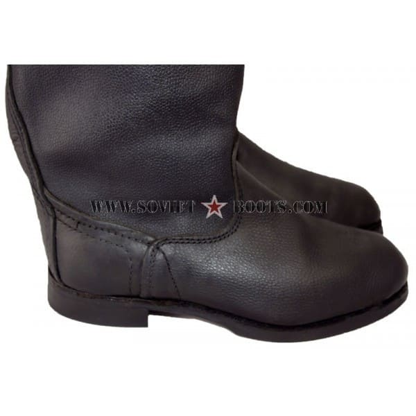 Soviet Kirza boots front detail Russian military boots sapogi leather texture