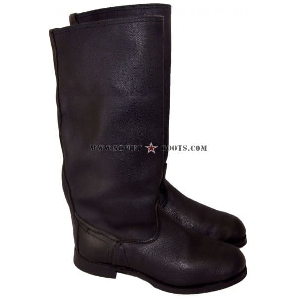 Soviet Kirza boot side view Russian military jackboot sapogi USSR original