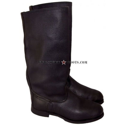 Soviet Kirza boot side view Russian military jackboot sapogi USSR original