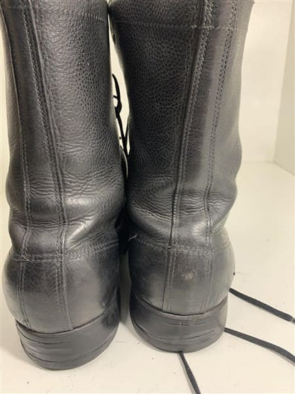 Back view of Soviet M69 Margelovki combat boots vintage leather condition