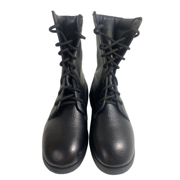 Soviet M88 combat boots front view Afghanka uniform Russian military boots pair