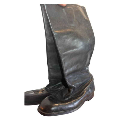 Close-up of original Soviet RKKA leather boots