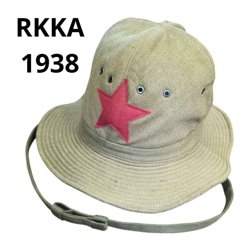 Soviet RKKA M1938 Panama Hat replica with red star front view made to the original 1938 GOST standard