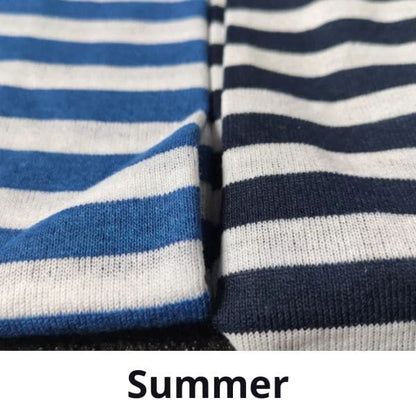 Comparison of VDV and Navy telnyashka striped fabric close up