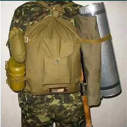 Soviet Veshmeshok backpack worn as Afghan War field gear
