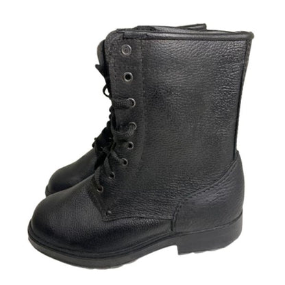 Soviet winter combat boots side view vintage leather military boots USSR