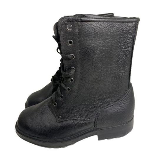 Soviet winter combat boots side view vintage leather military boots USSR