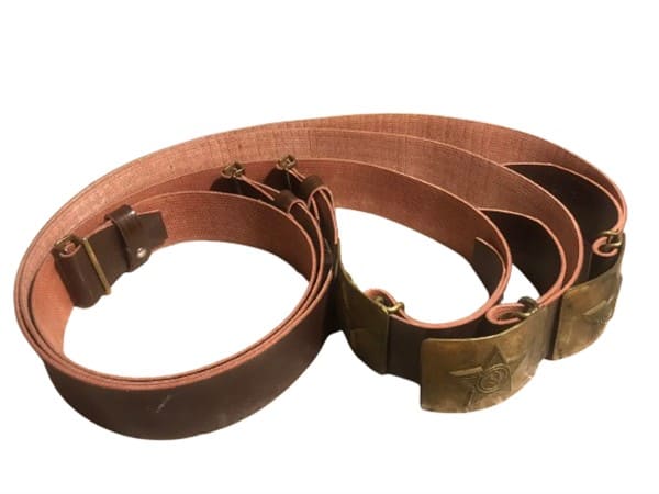 Soviet soldier belt with buckle system leather USSR military Afghan Cold War
