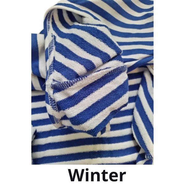 VDV telnyashka winter version triple knit 500 gsm thick striped fabric