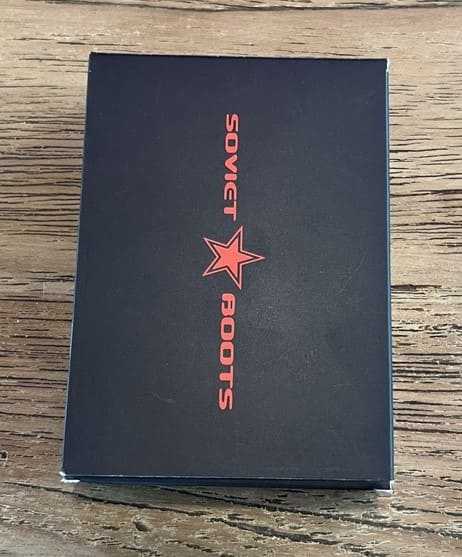 WW2 Army playing cards box back side
